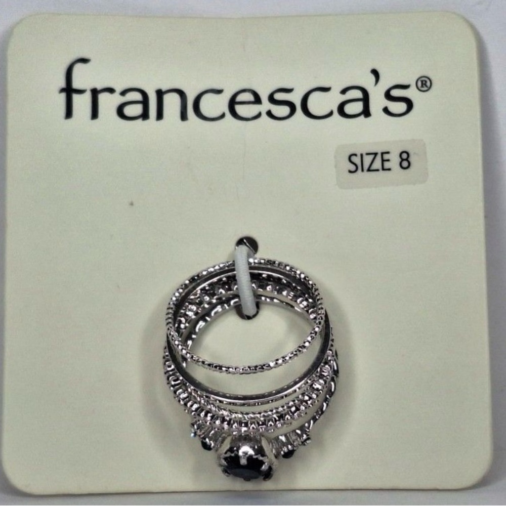 Francesca’s Mixed Style Silver Ring Set (Retails for $24.95)